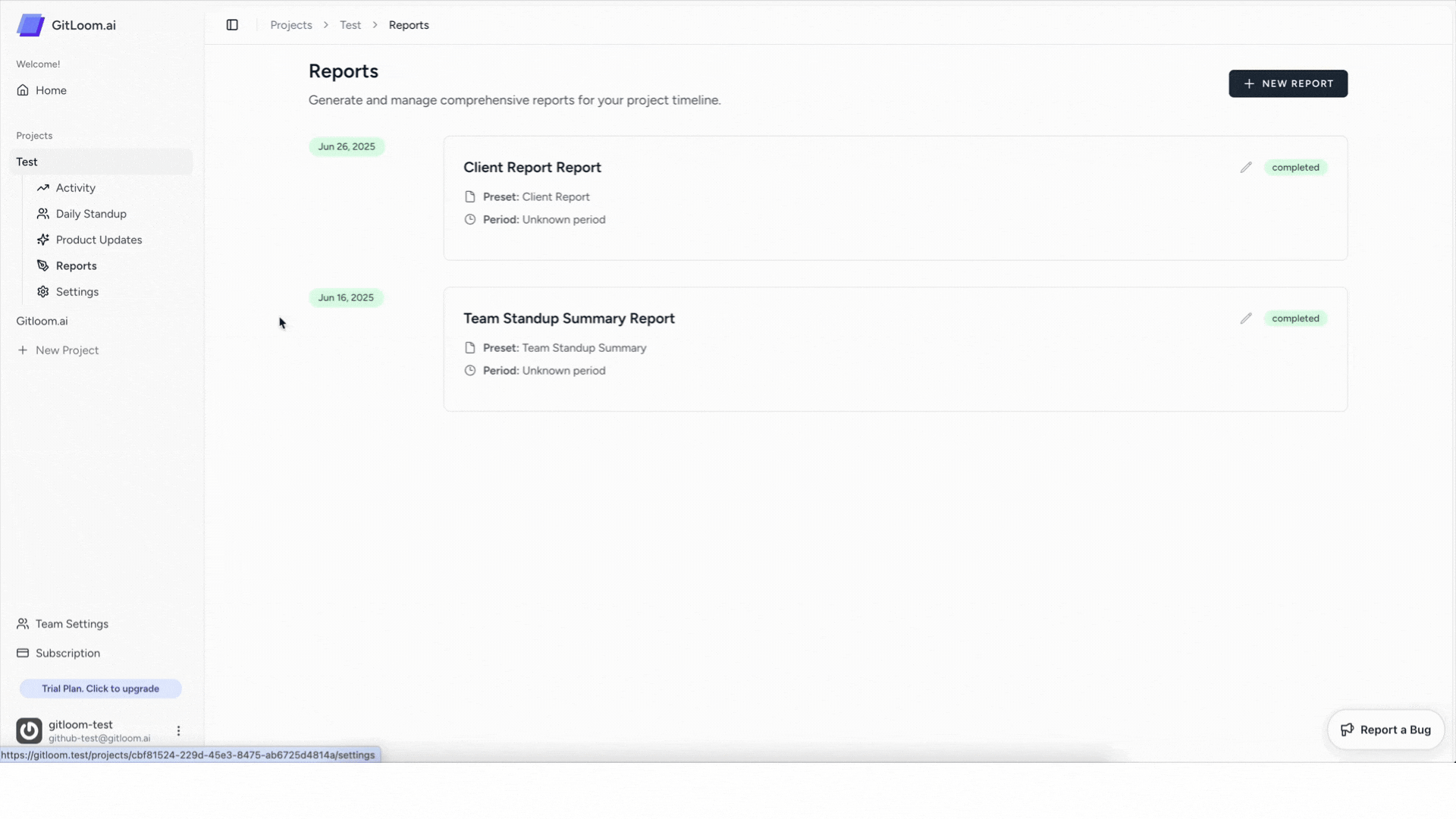 Activity Dashboard