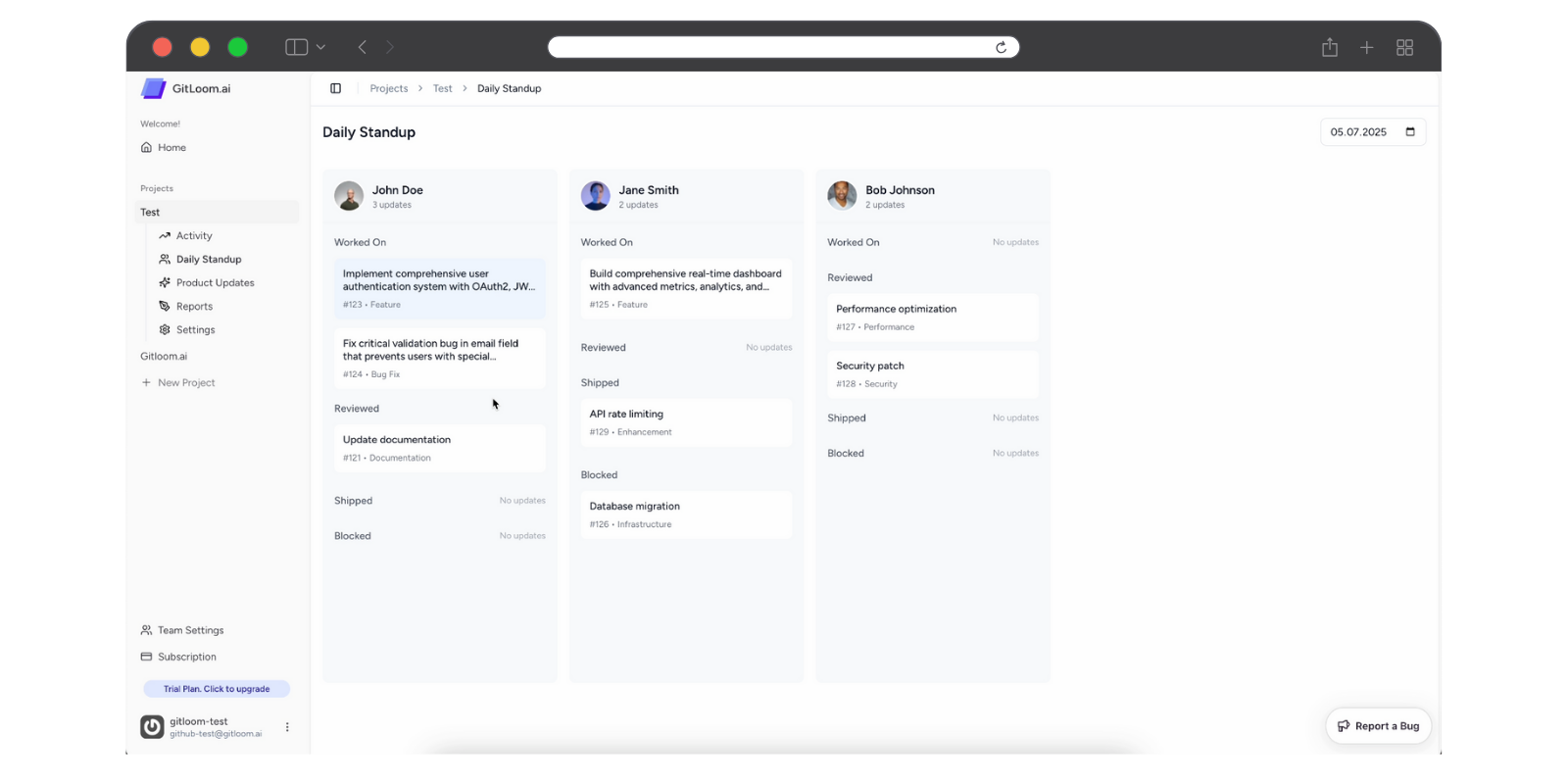 Activity Dashboard