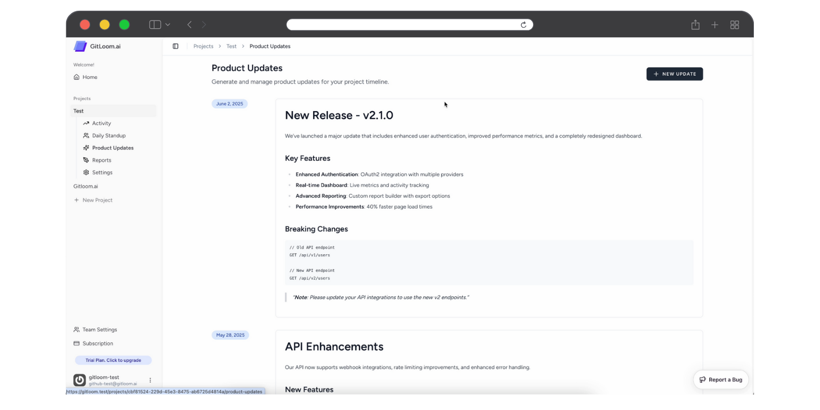 Activity Dashboard