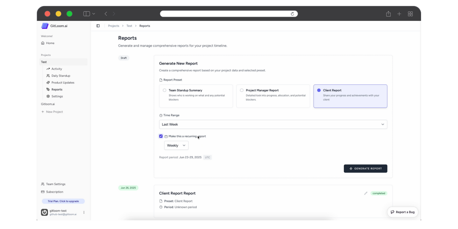 Activity Dashboard
